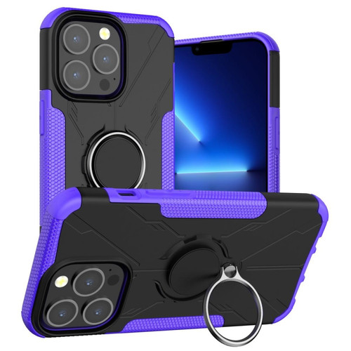 Other - Coque en TPU 2-en-1, anti-chutte, anti-rayures avec béquille pour votre iPhone 13 Pro 6.1 pouces - violet Other  - Coque, étui smartphone