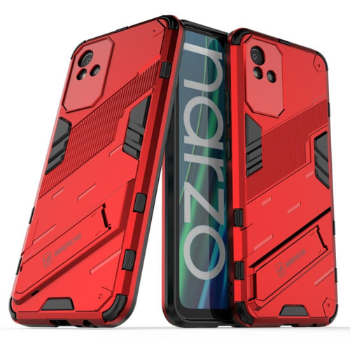 Other - Coque en TPU anti-chocs avec béquille, rouge pour votre Realme Narzo 50i Other - Accessoire Smartphone Realme