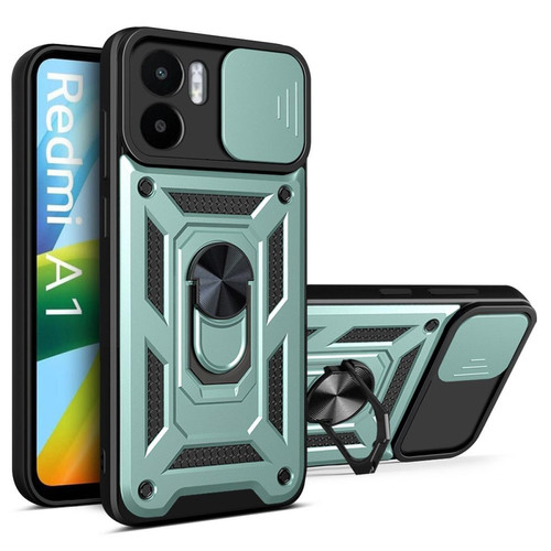 Other - Coque en TPU anti-rayures avec béquille et glissière pour appareil photo pour votre Xiaomi Redmi A1 4G - vert Other  - Accessoire Smartphone