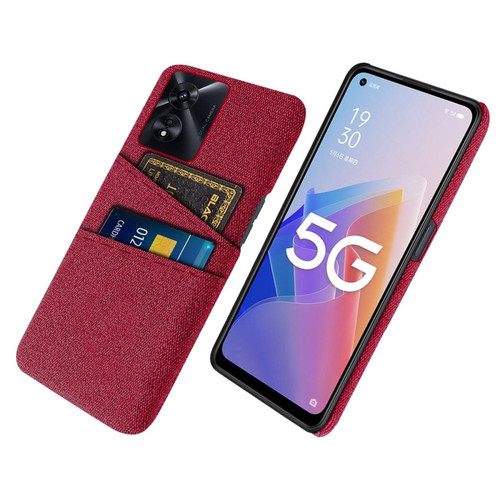 Other - Coque en TPU anti-rayures avec deux porte-cartes pour votre Oppo A97 5G - rouge Other  - Accessoire Smartphone