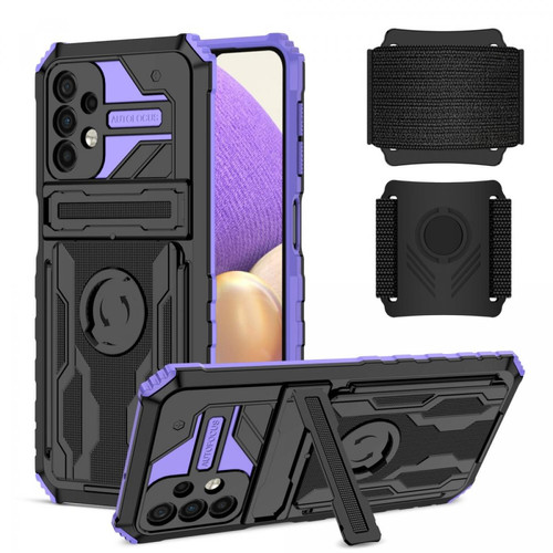 Other - Coque en TPU anti-rayures, réglable avec béquille violet pour votre Samsung Galaxy A32 5G Other  - Marchand Magunivers