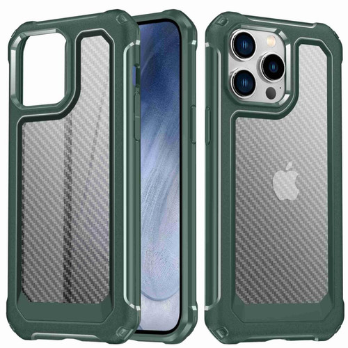 Other - Coque en TPU anti-rayures, texture fibre de carbone pour votre iPhone 14 Pro - vert Other  - Coque, étui smartphone