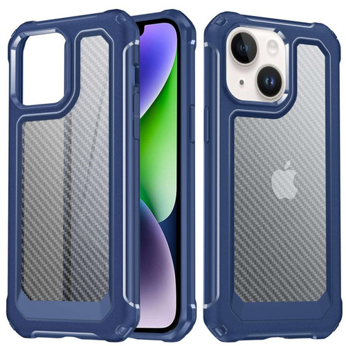 Other - Coque en TPU antichoc, texture fibre de carbone pour votre iPhone 14 Plus - bleu Other  - Coque, étui smartphone