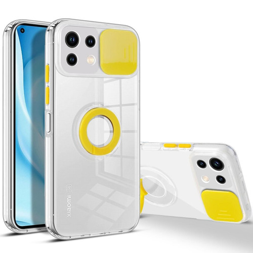 Other - Coque en TPU avec béquille en anneau et glissière pour appareil photo pour votre Xiaomi 11 Lite 5G NE/Mi 11 Lite 5G/4G - jaune Other  - Coque, étui smartphone