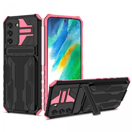 Other - Coque en TPU avec porte-cartes amovibles rose pour votre Samsung Galaxy S21 5G Other  - Marchand Magunivers
