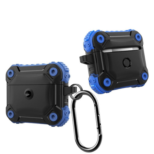 Other - Coque en TPU bicolore avec porte-clés, noir/bleu pour votre AirPods 3 Other  - Accessoire Smartphone