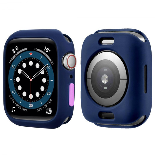 Other - Coque en TPU couleur bonbon avec bouton fermé, bleu nuit/violet pour votre Apple Watch Series 7 45mm Other  - Objets connectés