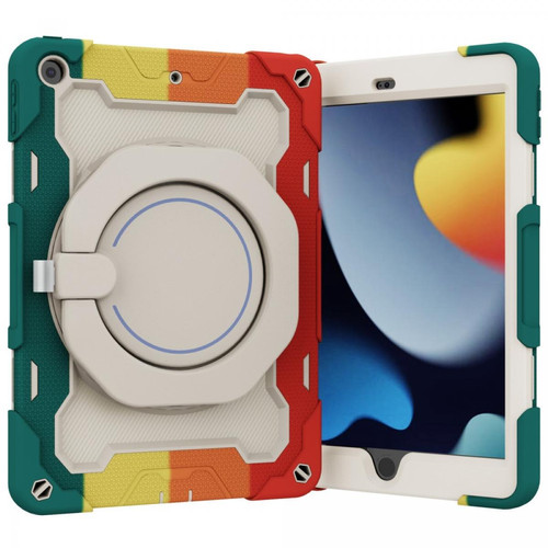 Other - Coque en TPU coussin aux quatre coins avec béquille pivotant à 360° et bouchon anti-poussière Coloré/rouge pour votre iPad 10.2 (2021)/(2020)/(2019) Other  - Accessoires et consommables
