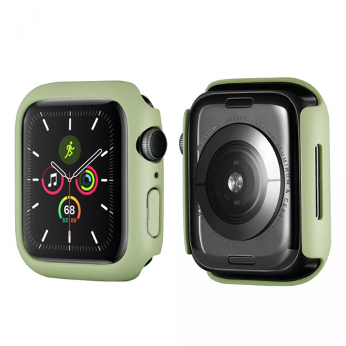 Other - Coque en TPU de bord caoutchouté vert clair pour votre Apple Watch Series 7 45mm Other  - Montre et bracelet connectés