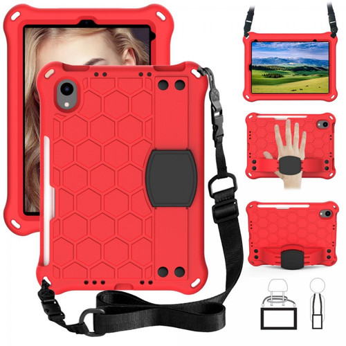 Other - Coque en TPU EVA texture nid d'abeille avec bandoulière rouge/noir pour votre Apple iPad mini (2021) Other  - Accessoire Tablette