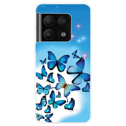 Other - Coque en TPU flexible, antichoc, anti-jaune, papillons bleus pour votre OnePlus 10 Pro Other  - Coque, étui smartphone