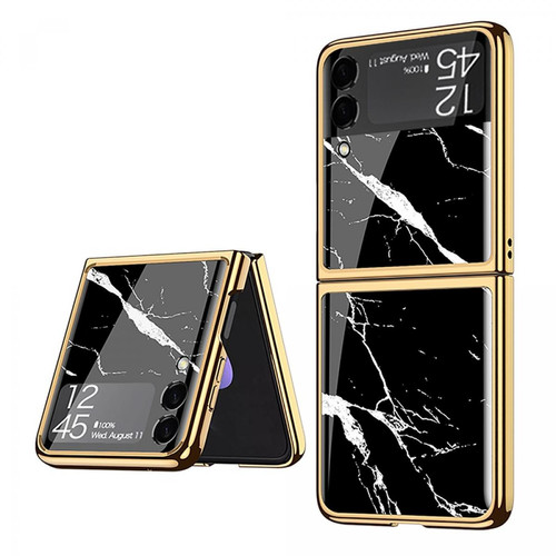 Coque, étui smartphone Other Coque en TPU GKK motif de marbre, électroplaqué Marbre 07 pour votre Samsung Galaxy Z Flip3 5G