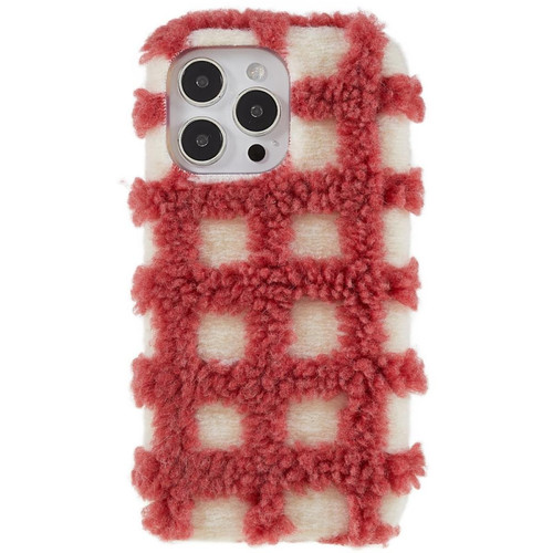 Other - Coque en TPU grille carrée, couleur contrastée, anti-rayures pour votre iPhone 14 Pro - Rouge blanc Other  - Marchand Magunivers