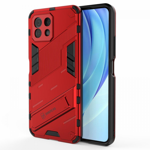 Other - Coque en TPU Hybride antichoc avec béquille pliable rouge pour votre Xiaomi Mi 11 Lite 4G/5G Other  - Coque, étui smartphone