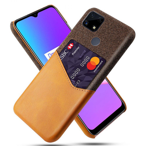 Other - Coque en TPU Hybride de surface avec porte-carte orange pour votre Realme C25 Other  - Coque, étui smartphone