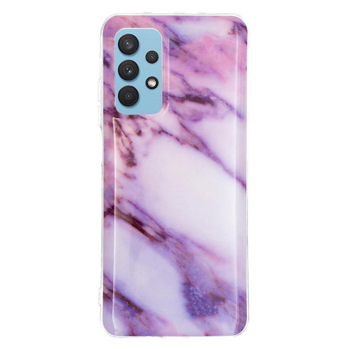 Coque, étui smartphone Other Coque en TPU Impression de motifs de marbre anti-rayures IMD violet pour votre Samsung Galaxy A32 4G (EU Version)