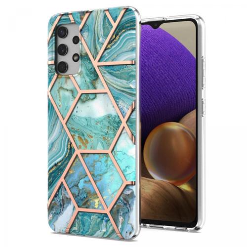Other - Coque en TPU motif de marbre, IMD électroplaqué bleu pour votre Samsung Galaxy A32 4G (EU Version) Other  - Coque Galaxy S6 Coque, étui smartphone