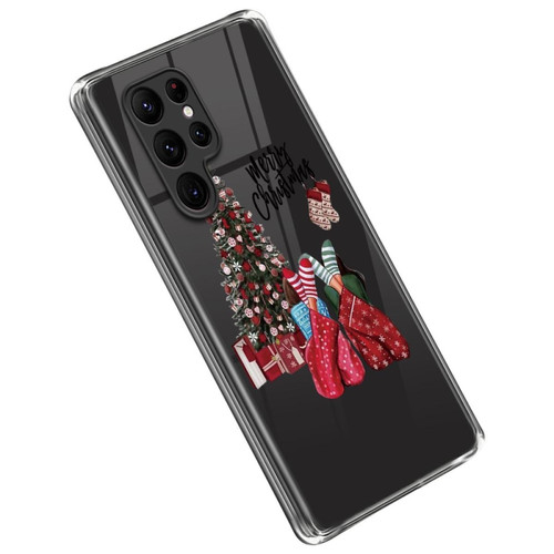 Coque, étui smartphone Other Coque en TPU motif de noël, anti-rayures, transparent pour votre Samsung Galaxy S23 Ultra - Pyjama de Noël