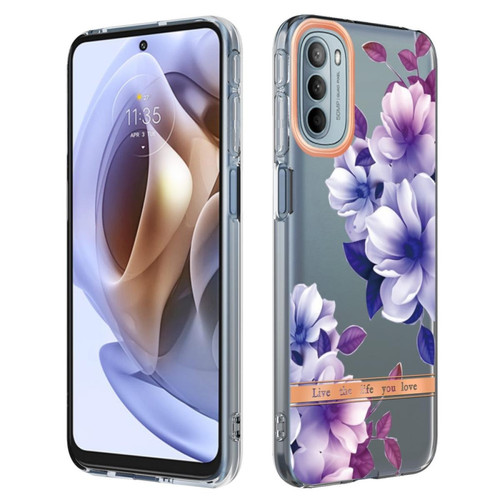 Other - Coque en TPU motif floral, galvanoplastie IMD IML HC004 bégonia violet pour votre Motorola Moto G31/G41 Other  - Coque, étui smartphone
