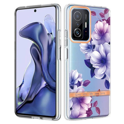 Other - Coque en TPU motif floral, galvanoplastie IMD IML, souple HC004 bégonia violet pour votre Xiaomi 11T/11T Pro Other  - Coque, étui smartphone