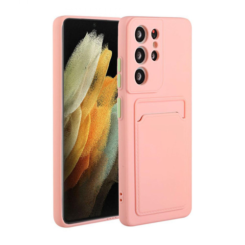 Other - Coque en TPU Qualité avec porte-carte rose pour votre Samsung Galaxy S21 Ultra 5G Other  - Marchand Magunivers