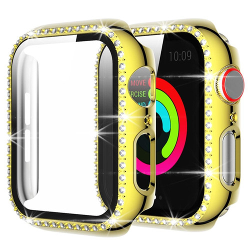 Other - Coque en TPU rangée simple, strass décoratif, or pour votre Apple Watch Series 3/2/1 42mm Other - Accessoires montres connectées
