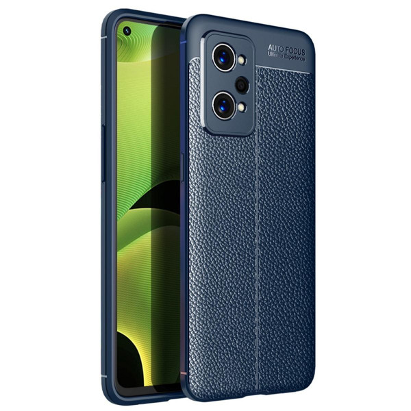 Coque, étui smartphone Other Coque en TPU ultra-mince, texture litchi, anti-empreintes digitales, bleu pour votre Realme GT2 Pro