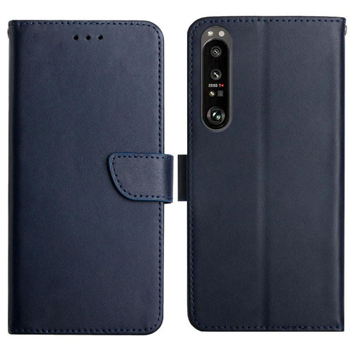 Other - Etui en cuir véritable texture nappa avec support bleu pour votre Sony Xperia 5 III 5G Other  - Accessoire Smartphone