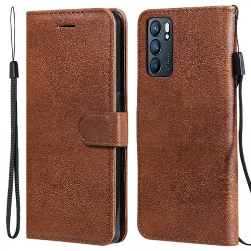 Other - Etui en PU + TPU anti-rayures, couleur pure marron pour votre Oppo Reno6 5G Other - Other