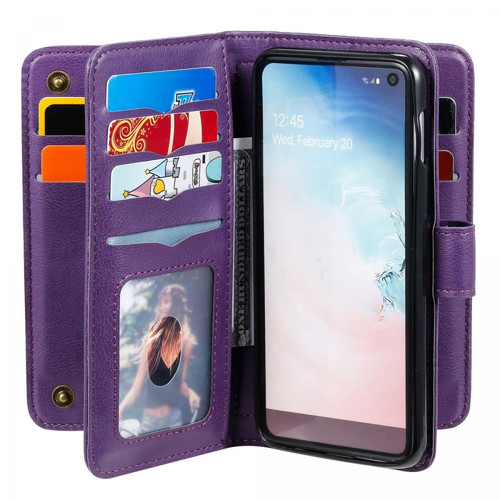 Other - Etui en PU + TPU avec 10 porte-cartes violet pour votre Samsung Galaxy S10e Other  - Accessoires Samsung Galaxy Accessoires et consommables