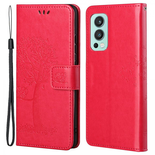 Other - Etui en PU + TPU avec support avec motif chouette imprimé rouge pour votre OnePlus Nord 2 5G Other  - Coque, étui smartphone