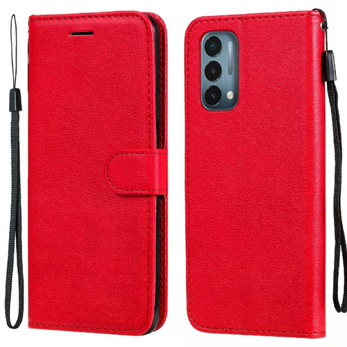 Other - Etui en PU + TPU avec support et sangle rouge pour votre OnePlus Nord N200 5G Other  - Coque, étui smartphone