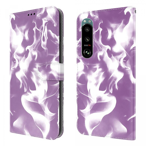 Other - Etui en PU + TPU fermoir magnétique motif brouillard avec support violet pour votre Sony Xperia 5 III 5G Other  - Accessoire Smartphone