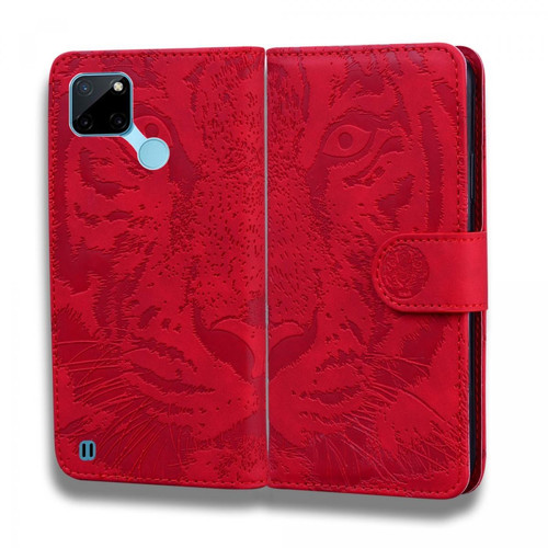 Other - Etui en PU + TPU motif tigre avec support rouge pour votre Realme C21Y Other  - Accessoire Smartphone
