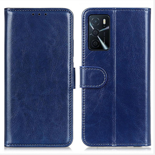 Other - Etui en PU + TPU texture crazy horse bleu pour votre Oppo A16 Other  - Accessoire Smartphone