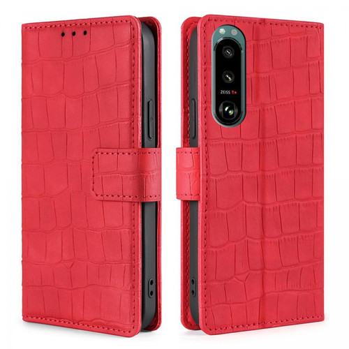 Other - Etui en PU + TPU texture crocodile avec support rouge pour votre Sony Xperia 5 III 5G Other  - Accessoires et consommables