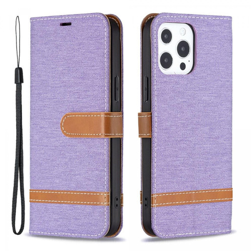Other - Etui en PU + TPU texture jeans avec support violet pour votre Apple iPhone 13/13 Pro Other  - Accessoire Smartphone