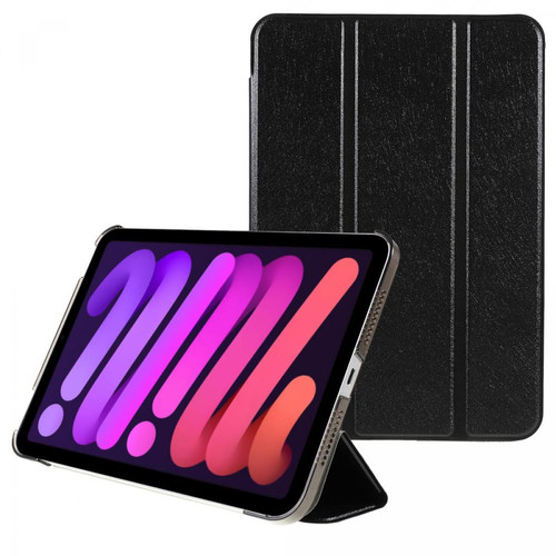 Other - Etui en PU + TPU texture soie, antichoc avec support tri-pliure noir pour votre iPad mini (2021) Other  - Housse, étui tablette