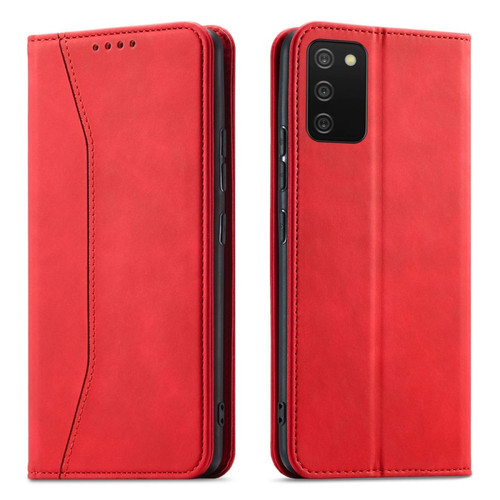 Other - Etui en PU absorption magnétique avec support rouge pour votre Samsung Galaxy A03s (164.2 x 75.9 x 9.1mm) Other  - Coque, étui smartphone