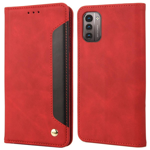 Other - Etui en PU anti-chocs avec support, rouge pour votre Nokia G21 Other  - Coque, étui smartphone