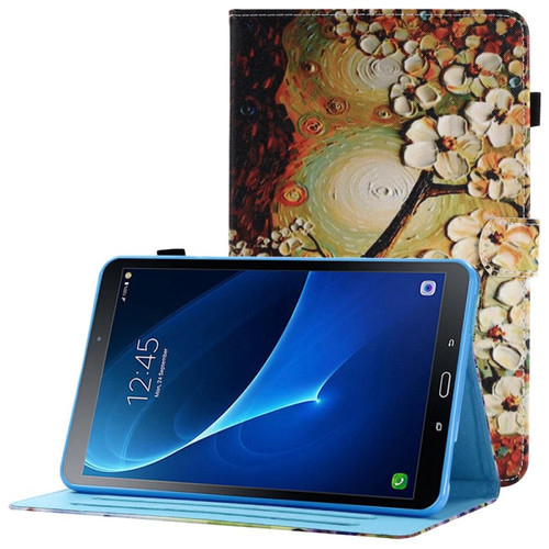 Other - Etui en PU anti-chute, antichoc, fermeture magnétique avec support pour Samsung Galaxy Tab A 10.1 (2016) (T580/T585) - fleur de prunier Other  - Samsung t580