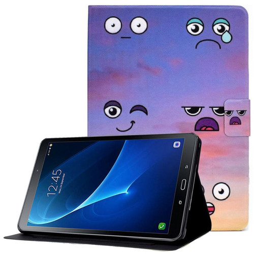 Other - Etui en PU anti-chute avec support et porte-cartes pour votre Samsung Galaxy Tab A 10.1 (2016) T580/T585 - Expression faciale Other  - Samsung t580