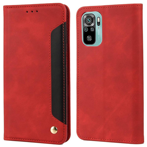 Other - Etui en PU anti-empreintes digitales, antichoc avec support rouge pour votre Xiaomi Redmi 10 Prime/Redmi 10 Other  - Coque, étui smartphone