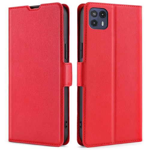 Other - Etui en PU anti-rayures avec support et porte-carte rouge pour votre Motorola Moto G50 5G Other  - Accessoire Smartphone