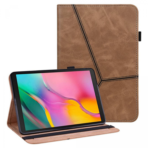 Other - Etui en PU antichoc avec support et porte-cartes et dragonne marron pour votre Samsung Galaxy Tab A 10.1 (2019) SM-T510 (Wi-Fi) Other  - Housse, étui tablette