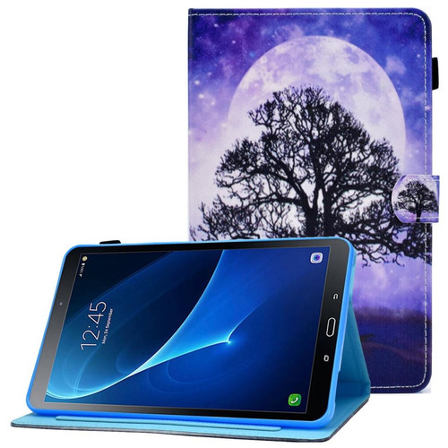 Other - Etui en PU antichoc, motif cousu, fermeture magnétique avec support et porte-cartes pour Samsung Galaxy Tab A 10.1 (2016) (T580/T585) - arbre de vie Other  - Samsung t580