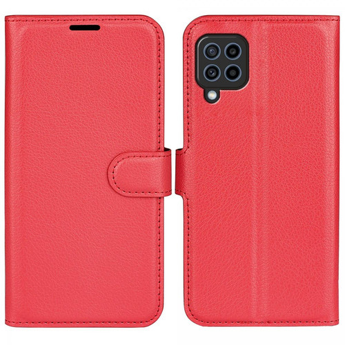 Other - Etui en PU antichoc, texture litchi rouge pour votre Samsung Galaxy F22 Other  - Coque, étui smartphone