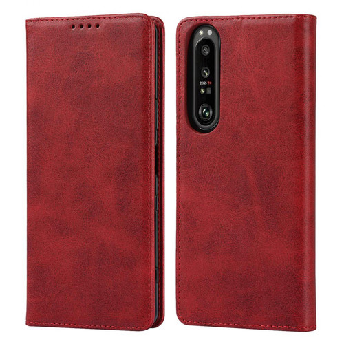 Coque, étui smartphone Other Etui en PU Auto-absorbé avec support rouge pour votre Sony Xperia 1 III