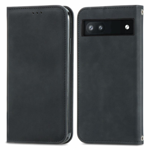 Other - Etui en PU auto-absorbé magnétique avec support et porte-cartes, noir pour votre Google Pixel 6a Other  - Coque, étui smartphone