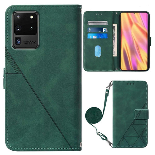 Other - Etui en PU avec support et bandoulière vert noirâtre pour votre Samsung Galaxy S20 Ultra Other  - Accessoires Samsung Galaxy S Accessoires et consommables